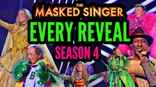 Every Masked Singer Reveal This Season 4  MaskedSingerFOX [upl. by Labotsirhc]