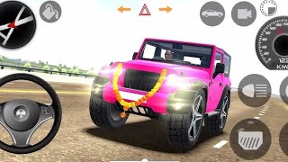 Dollar song modified Mahindra Pink Thar🔥  Indian cars simulator 3D 2024 [upl. by Haram814]