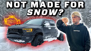 I BROKE MY DODGE RAM TRX BY DRIFTING IT IN SNOW [upl. by Zerlina]