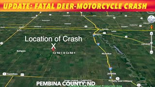 UPDATE Victims In Fatal Pembina County ND DeerMotorcycle Crash Identified [upl. by Ocsecnarf]