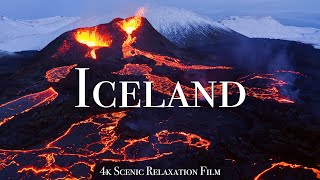 Iceland 4K  Scenic Relaxation Film With Calming Music [upl. by Harri]