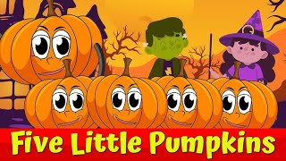 Five Little Pumpkins Sitting on the Gate  Halloween Songs Playlist for kids  Halloween dance song [upl. by Miquela]