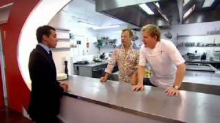 Graham Norton vs Gordon Ramsay apricot recipe challenge results  The F Word [upl. by Ahseryt]