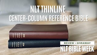 NLT Thinline CenterColumn Reference Bible  Review  Giveaway [upl. by Hacissej293]