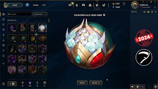 50x Heavenscale 2024 Orbs Heavenscale 2024 Mega Orb Bundle opening  League Of Legends [upl. by Erdnassac]