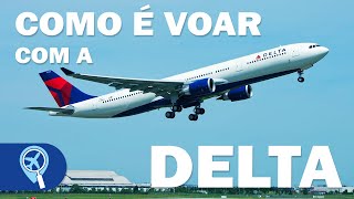 Como é voar com a Delta entre São Paulo e Nova York na classe econômica  DL 472  Airbus A330300 [upl. by Eseuqram]