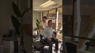 Loudest upper back adjustment chiropractor decompression adjustment backpain [upl. by Airamak667]