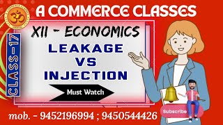 Xii  Leakage vs Injection A Commerce Classes [upl. by Ynneb]