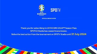 SPOTV2 Stadia CH809 Cease transmission On Astro 07 July 2024 [upl. by Airretal]