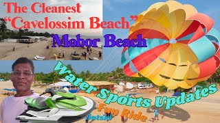 🌴South Goa🌴Goa🐬Cavelossim Beach 🏄Mobor Beach 💯Water Sports YouTube Vlog Current Situation 2023 [upl. by Yltneb]