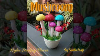 HOW TO MAKE MUSHROOM FROM NYLON STOCKING  DIY MUSHROOM  CARA MEMBUAT JAMUR DARI STOCKING [upl. by Aihsenat294]