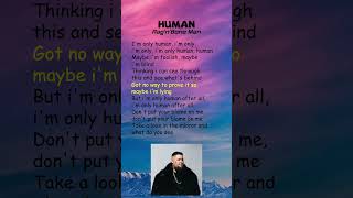 RagnBone Man  Human Lyrics shorts [upl. by Hnib]