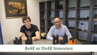 8x42 VS 10x42 binoculars  Optics Trade Debates [upl. by Maud]