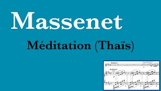 Massenet  Méditation Thaïs for Violin Piano Karaoke [upl. by Haggerty]