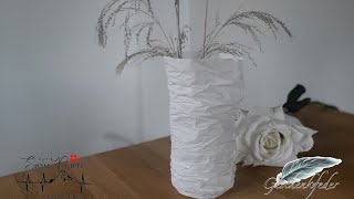 Blumenvase aus Butterbrotpapier  965 DIYKreativIdee [upl. by Currier705]