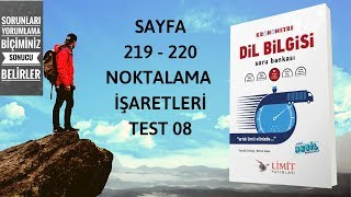 LİMİT YAYINLARI  LİMİT KRONOMETRE DİL BİLGİSİ SB  NOKTALAMA İŞARETLERİ TEST 08 [upl. by Ezarras]