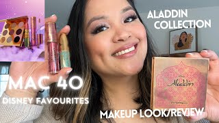 MAC 40 DISNEY ALADDIN COLLECTION  REVIEW amp MAKEUP LOOK [upl. by Annahaj]