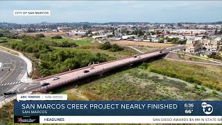 San Marcos Creek Project close to finish line [upl. by Aneda]