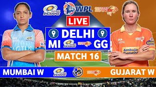 WPL 2024 Live Mumbai Indians vs Gujarat Giants Live Scores  MI W vs GG W Live Scores amp Commentary [upl. by Annaerb]