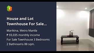 House and Lot Townhouse For Sale RFO Concepcion Dos Marikina Heights [upl. by Lobell]