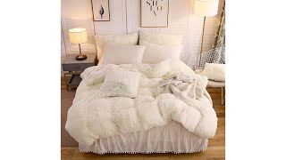 Best duvet covers  LIFEREVO Luxury Plush Shaggy Duvet Cover Set  1 Faux Fur Duvet Cover  1 [upl. by Asssilem]