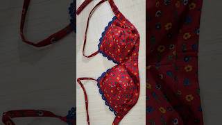 Handmade Cotton Bra Making At Home [upl. by Ylatan]