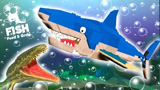 Feed and Grow Fish  Tubarão Lego o Prognathodon tem Raiva de Mim Em busca da Coroa de Rei 🦈 [upl. by Ddene]