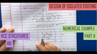 Design of Isolated Footing Numerical Part II  RCC Strcutures  IOE [upl. by Ethyl359]