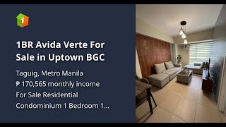 1BR Avida Verte For Sale in Uptown BGC [upl. by Trefor440]