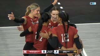 Nebraska vs Iowa  2024 Womens College Volleyball Nov 20 2024 [upl. by Anujra]