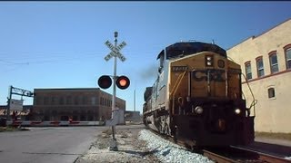 CSX Auto Rack Train Smoking Wheel And Car Goes Around Gates [upl. by Jessa82]