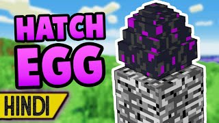 how to hatch a dragon egg in minecraft in hindi  how to hatch a dragon egg in minecraft pe [upl. by Cerf]