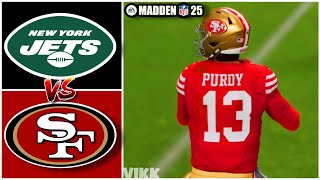 Jets vs 49ers Week 1 Simulation Madden 25 Gameplay [upl. by Wandie]