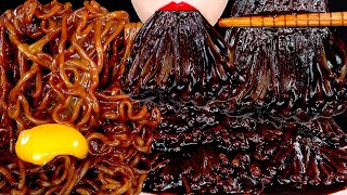 ASMR TRUFFLE BLACK BEAN NOODLES SPICY ENOKI MUSHROOMS 트러플짜파게티 짜장불닭팽이버섯 먹방 MUKBANG EATING SOUNDS [upl. by Adnola528]