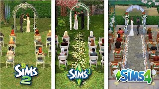 Sims 2 vs Sims 3 vs Sims 4  Wedding [upl. by Edahc]