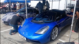 12000 RPM Naturally Aspirated V12 GMA T50 amp T33 vs Electric McMurtry at Laguna Seca orig audio [upl. by Barry636]