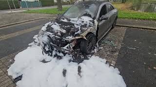 Auto uitgebrand op parkeerplaats in NieuwKrispijn Nassauweg Dordrecht [upl. by Angela]