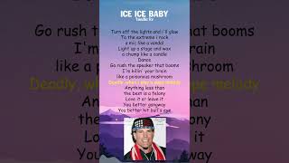 Vanilla Ice  Ice Ice Baby Lyrics shorts [upl. by Las85]