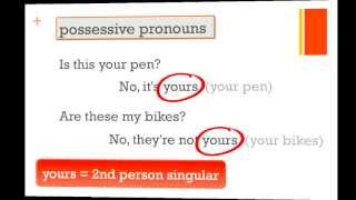 Perfect Englisch the Possessive Pronouns [upl. by Schuh738]