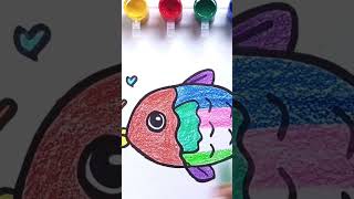 Easy 🐠 fish drawing❤ part 2 subscribe channel music creativart withdraws drawing [upl. by Ariaj126]