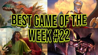 Best Game of the Week 22 Gishath vs Khorvath amp Sylvia vs Urabrask vs Mangara Spelltable Low [upl. by Uwkuhceki14]