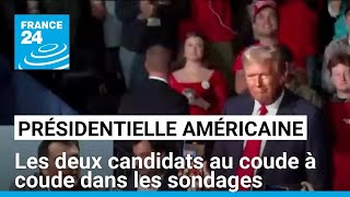 Présidentielle américaine  les deux candidats au coude à coude dans les sondages • FRANCE 24 [upl. by Luapsemaj]