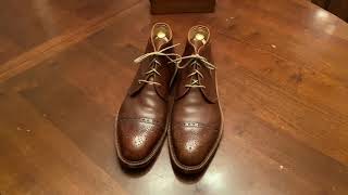 Handwelted Shoe review Heinrich Dinkelacker Luzern Chukka in Cognac [upl. by Aineval]