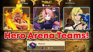 MEINE HERO ARENA TEAMS MASTER STAGE  7DS Grand Cross Deutsch [upl. by Annahoj]