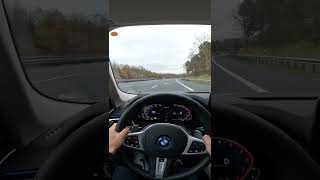 BMW 545e xDrive Full throttle acceleration on German Autobahn [upl. by Rudman]