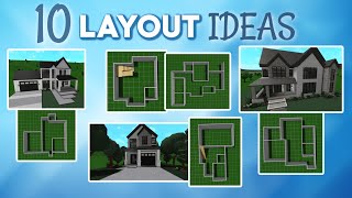 10 FREE HOUSE LAYOUTS  EXTERIORS  Roblox Bloxburg [upl. by Adirehs]