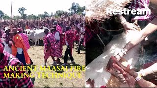 How Maasai Morans Create Fire Using Traditional Sticks [upl. by Ardnu]