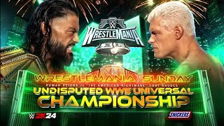 Cody Rhodes vs Roman Reigns WrestleMania 40 Full Match [upl. by Aillicirp210]