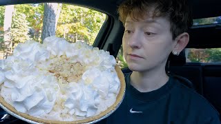 ASMR French Crumb Cake Ice Cream Pie Car Dessert Mukbang  No Talking [upl. by Manley212]