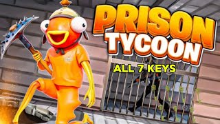 How to get All 7 keys and Bonus Coins in Prison Tycoon Fortnite [upl. by Justina378]